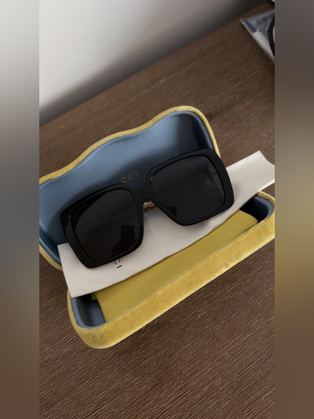 Gucci Oversized Square Sunglasses in Black